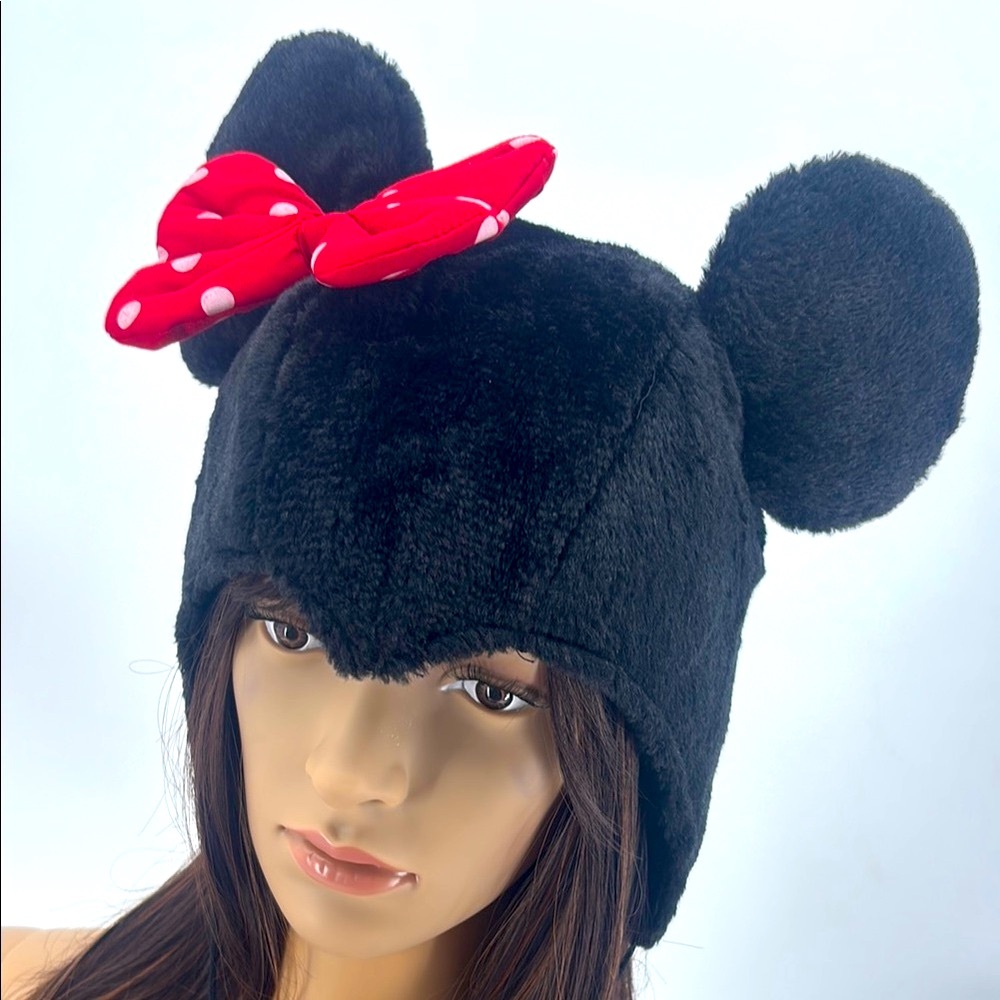 Disney Parks Official License Faux Fur Mickey Minnie Mouse Trapper Hat Ears